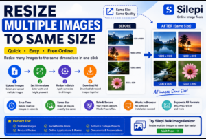 Resize multiple images to the same size with Silepi